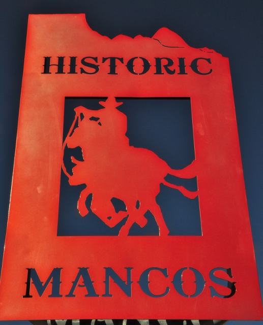 Historic Mancos city sign